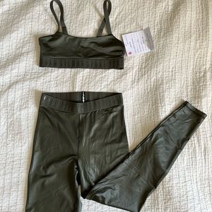 Adam selman sport branded band leggings and bra SET